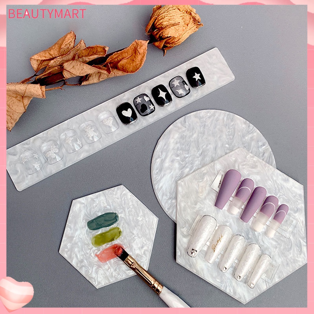 Bảng Màu Trưng Bày Móng Tay Giả Họa Tiết Vỏ Sò Tự Nhiên Không Phai Màu