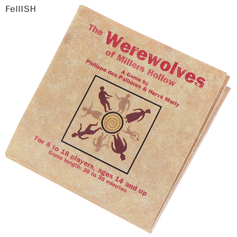 Bộ 24 Thẻ Bài Trò Chơi Werewolf Phiên Bản Tiếng Anh 439br