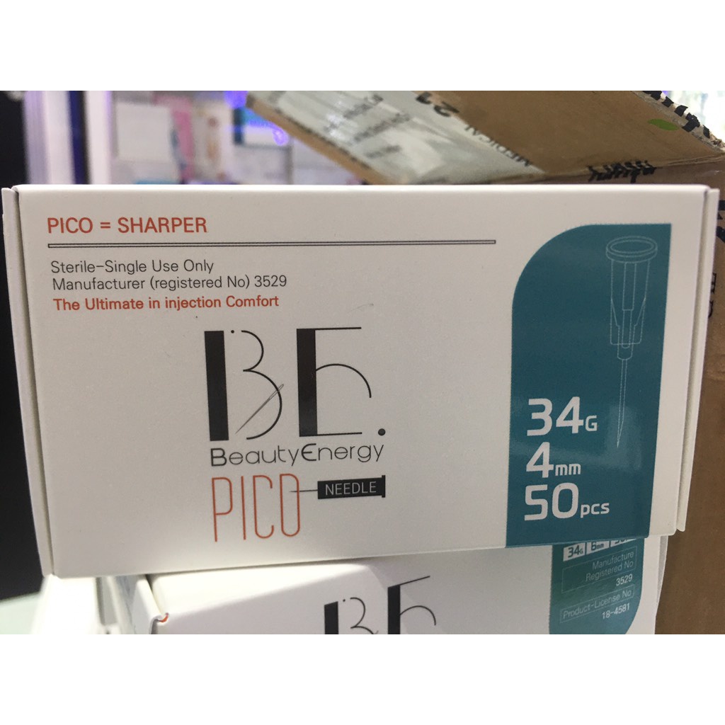 Sharp Mesotherapy Needles - Đầu kim tiêm meso 34G 4mm Hàn Quốc tiêm prp căng bóng cá hồi