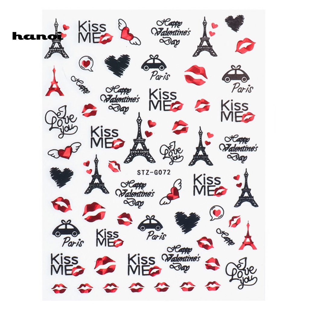 Miếng Dán Trang Trí Móng Tay Nhiều Màu Sắc Phong Cách Retro