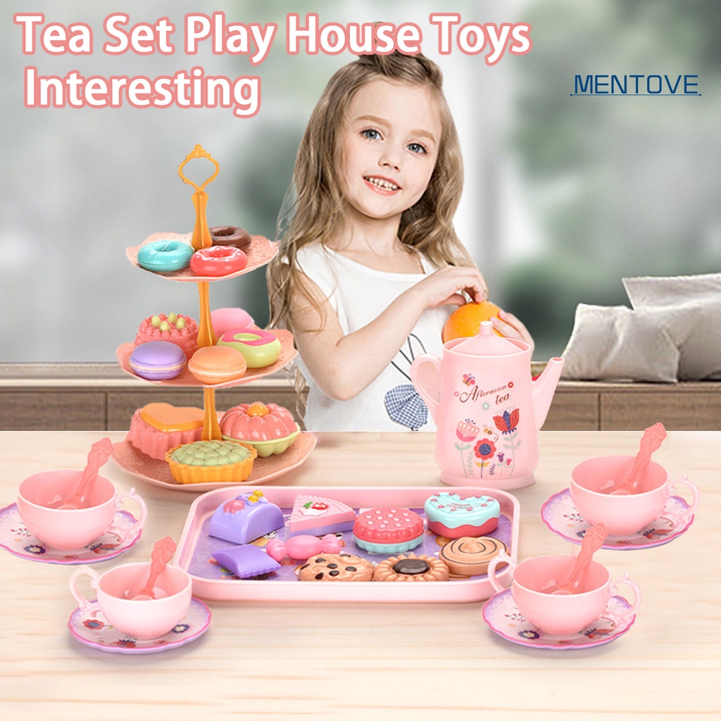 Set 35 Món Đồ Chơi Mô Phỏng Vali + Khay Đựng Ấm Trà + Khay Trưng Bày Bằng ABS Có Thể Tháo Rời Cho Bé Gái
