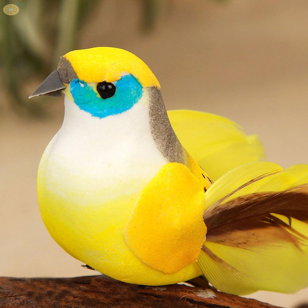 【VARSTR】Artificial Birds 12pcs Birthday Gift DIY Crafts Fake Animal Feather Birds