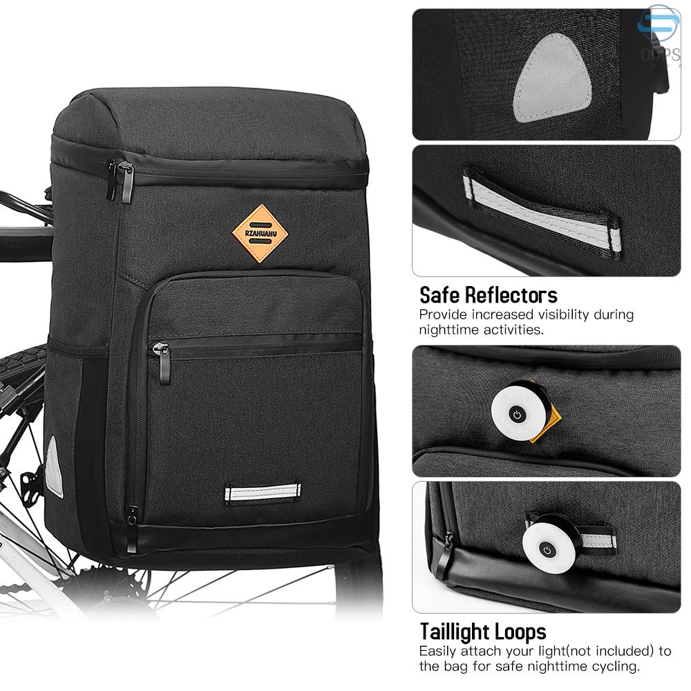 Balo Phản Quang 3 Trong 1 Chống Nước Gắn Yên Sau Xe Đạp