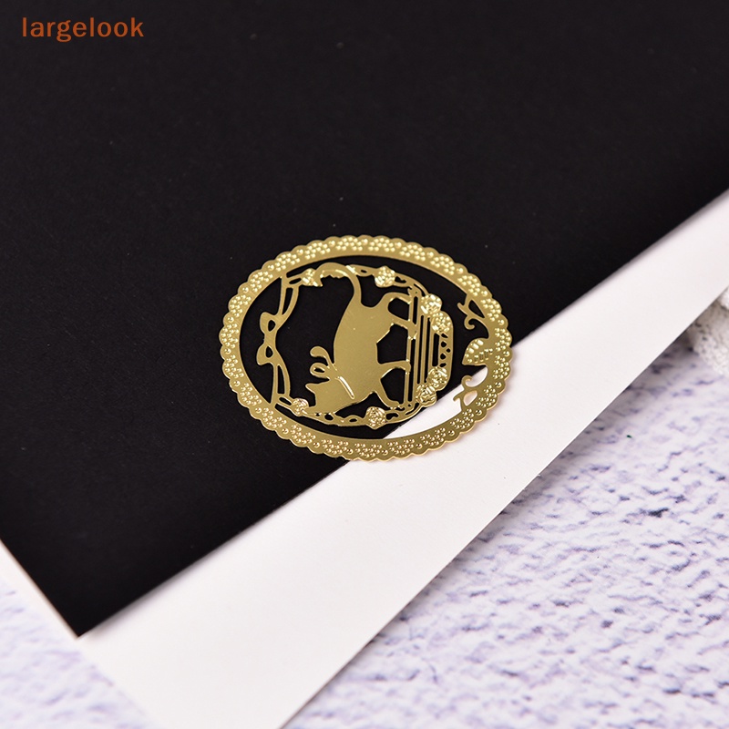 Thẻ Đánh Dấu Trang Sách Hình Mèo Bằng Kim Loại Dễ Thương