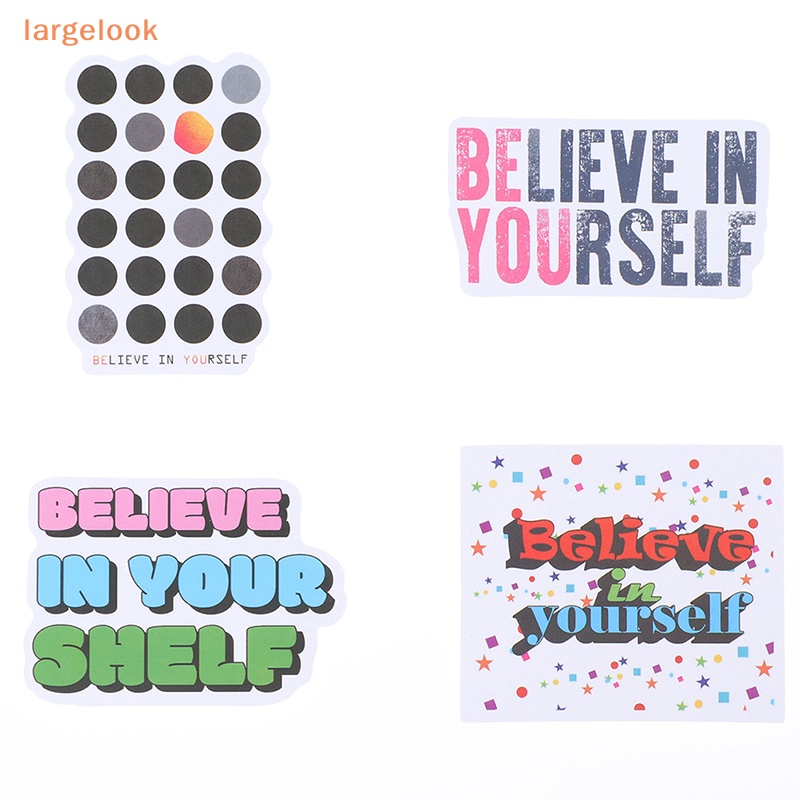 Set 50 Miếng Dán Kích Thước Lớn In Chữ Motivational Life Trang Trí Laptop / Phòng Học DIY