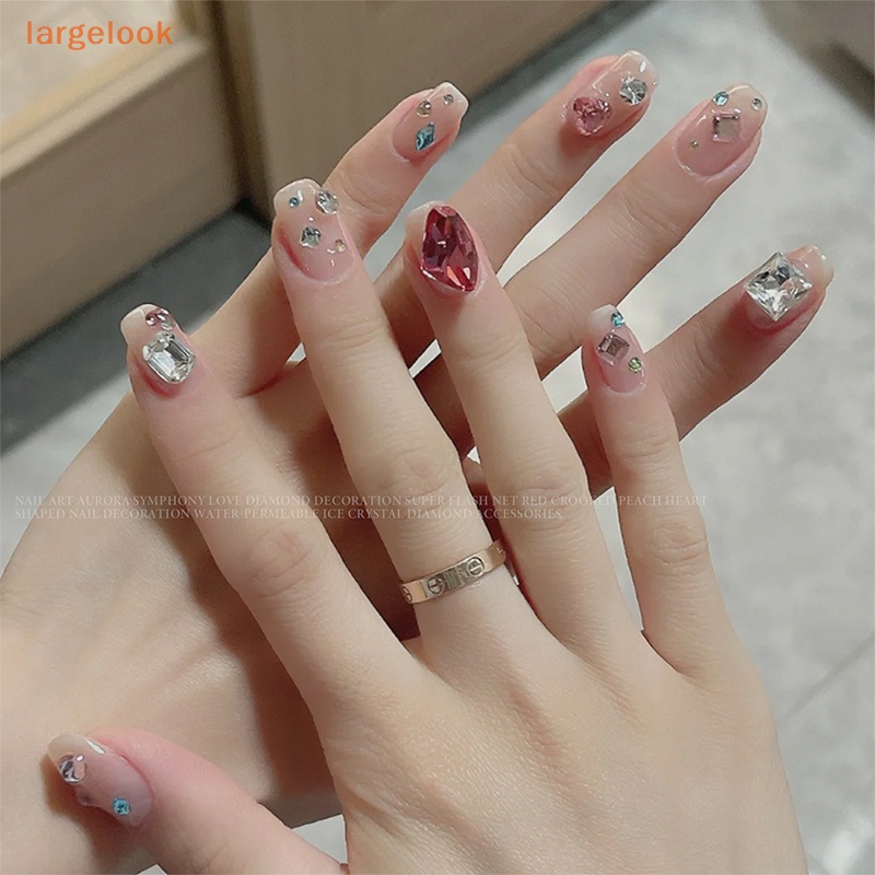 1 Hộp Hạt Nhựa Trong Suốt 3D Đính Móng Nghệ Thuật