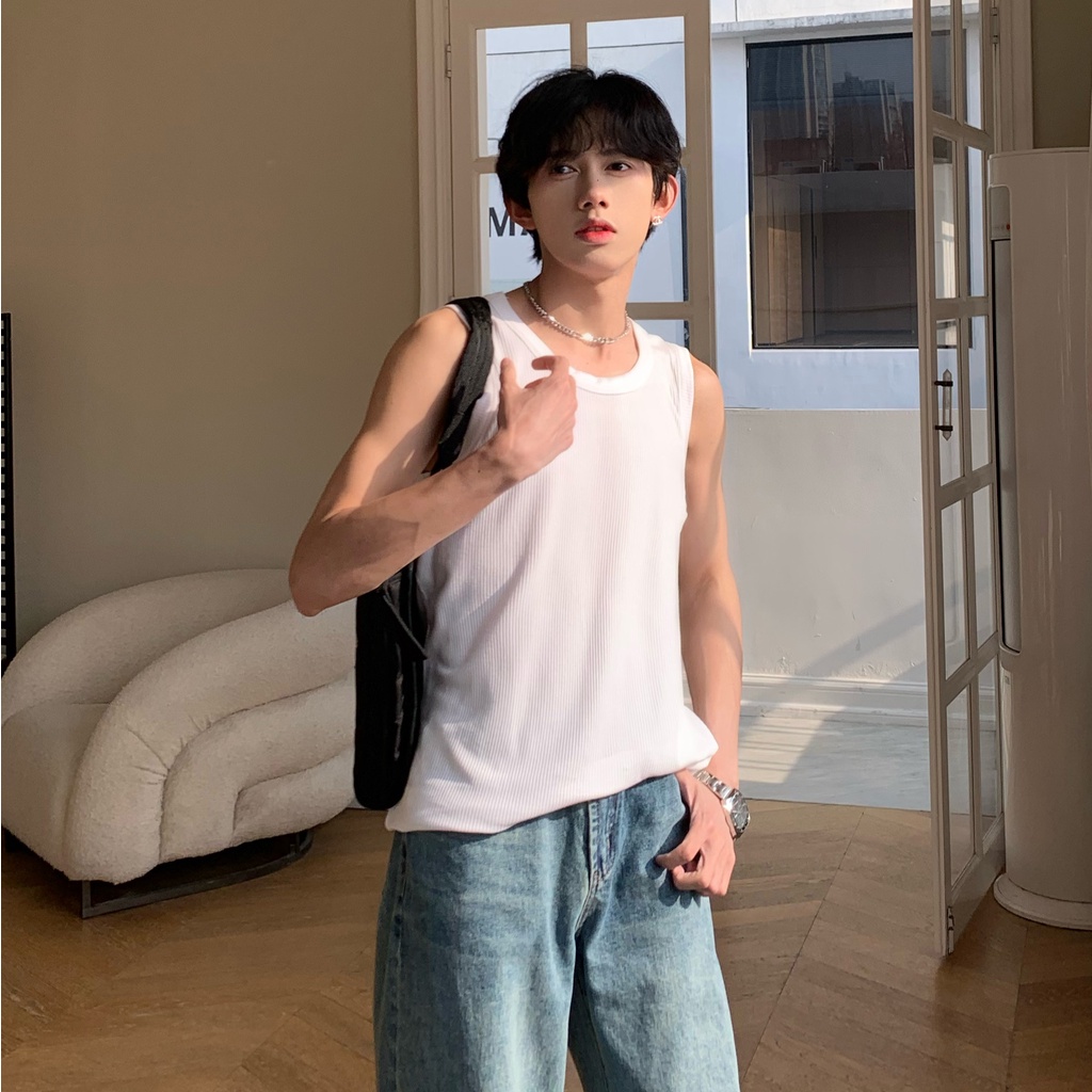 Áo Thun Thể Thao Không Tay Màu Đen Thời Trang Mùa Hè Dành Cho Nam Giới