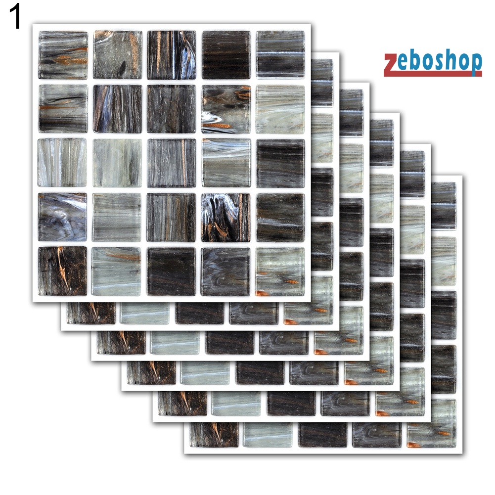 Bộ 6 Miếng Dán Sàn Nhà Chống Thấm Nước Phong Cách Châu Âu