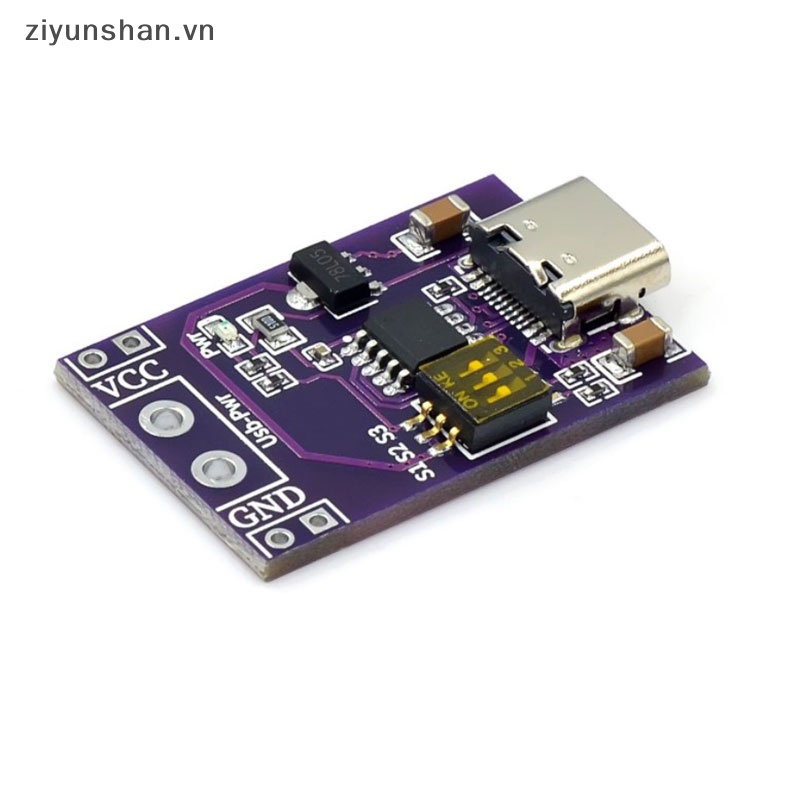 Ziyunshan pd / qc fast charge decoy trigger hỗ trợ 5v 9v 12v 15v 20v đầu ra điện áp cố định vn