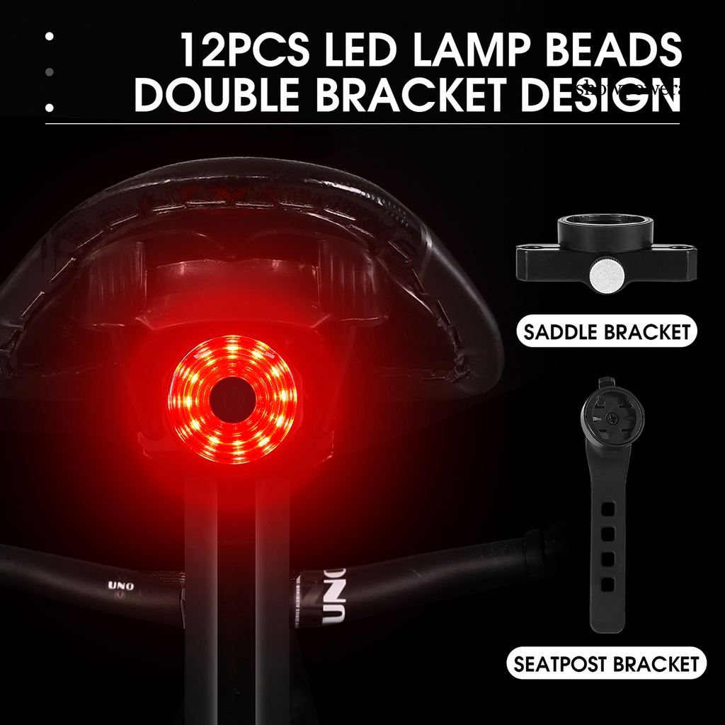 Đèn LED Đuôi Xe Đạp SP-IPX-6 12 Bóng Chống Nước