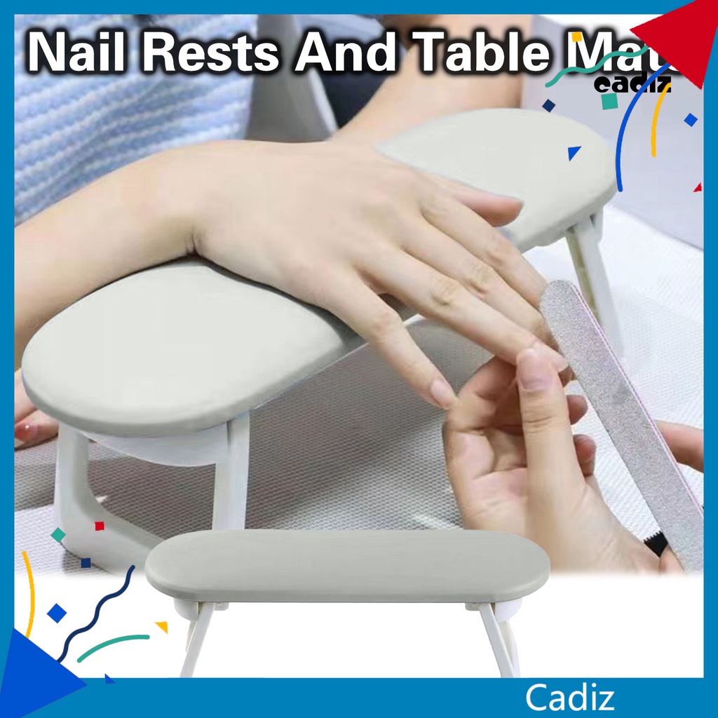 Đệm Kê Tay Bằng Da Giả Có Thể Điều Chỉnh Chiều Cao Để Bàn Làm Móng