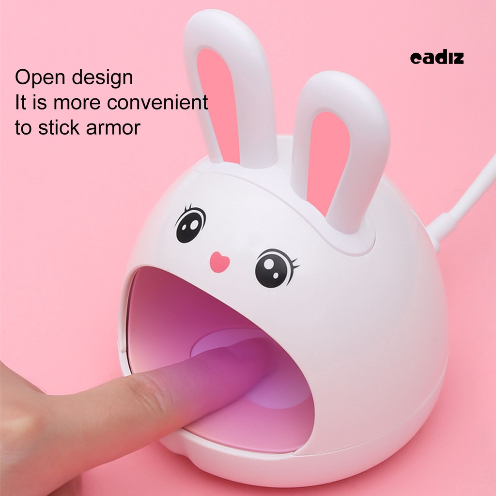 Bộ Đèn LED UV Hong Khô Móng Tay 24W DIY Hình Thỏ Dễ Thương