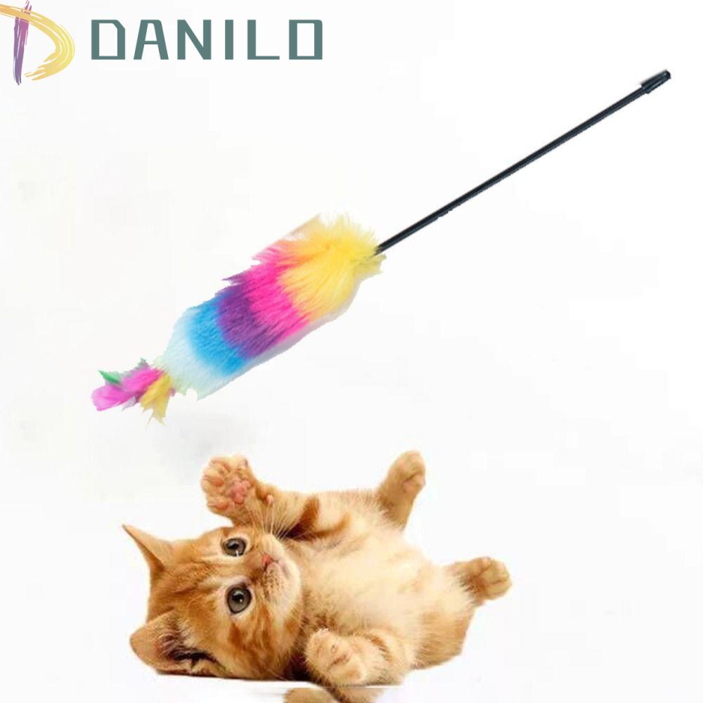 Cây Đũa Nhựa Đồ Chơi 37 / 47cm Gắn Lông Vũ Dành Cho Mèo Cưng