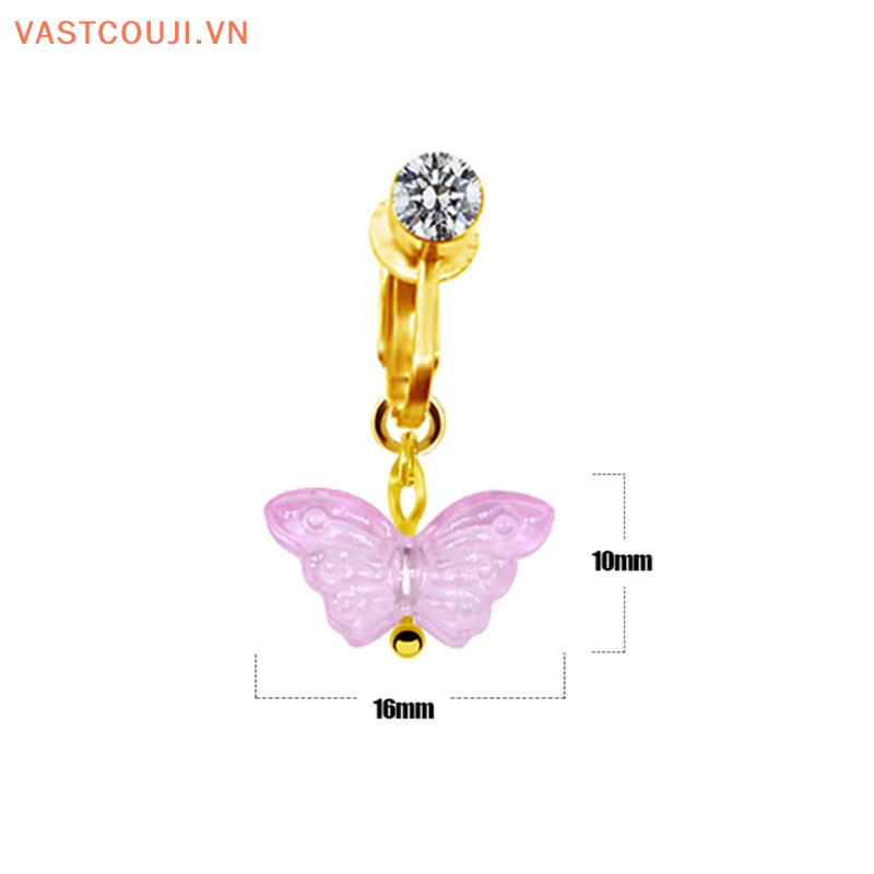 Khuyên Rốn Hình Bướm Không Cần Bấm Lỗ Sáng Tạo Cho Nữ