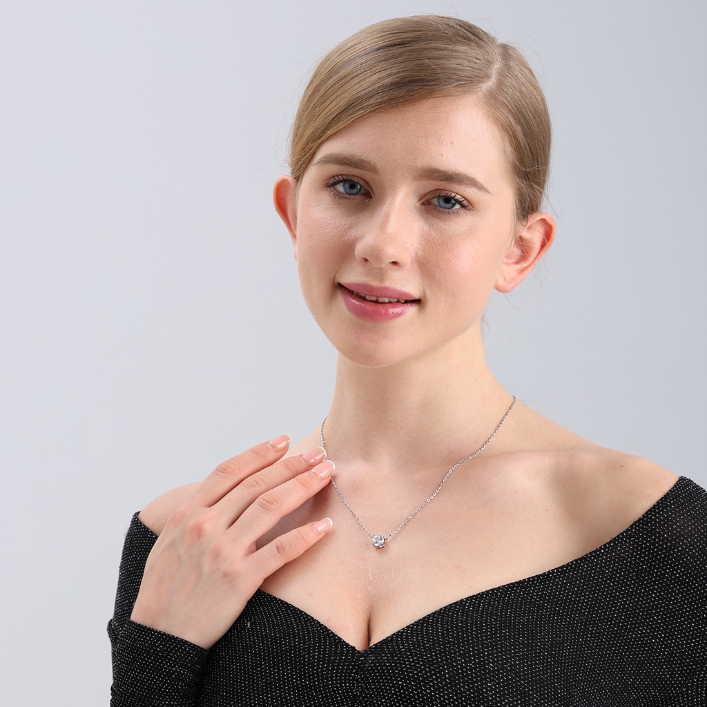 1 Vòng cổ Mặt Trái Tim Đính Đá Zircon Thời Trang