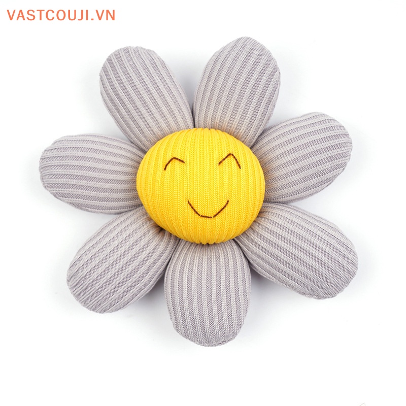 Tấm Vải Cotton Mềm Mại Họa Tiết Hoa Hướng Dương Mặt Cười Dễ Thương Dùng Trang Trí Túi Xách