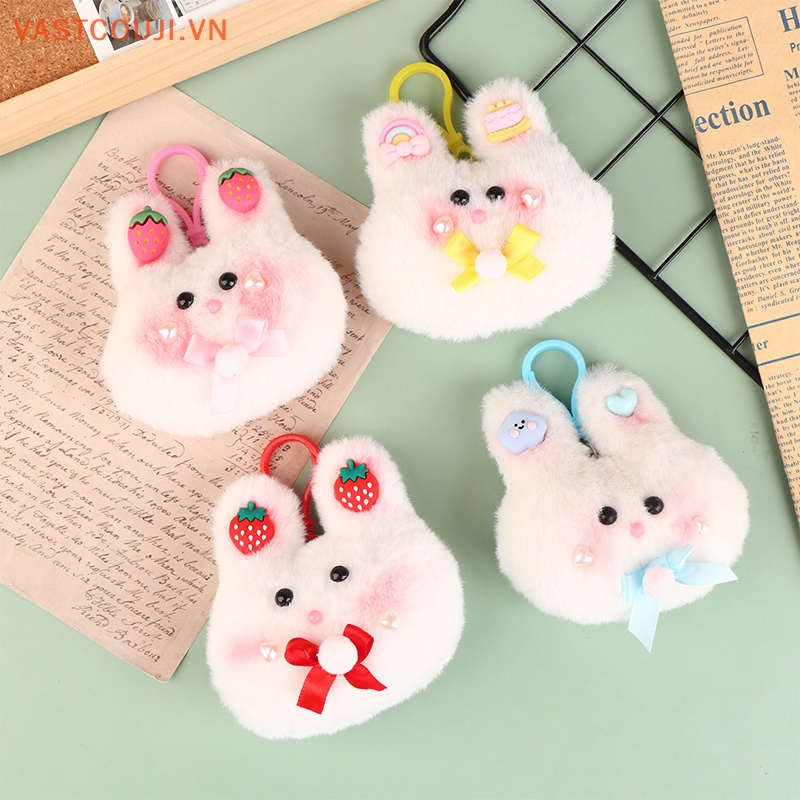Móc Khóa Hình Thỏ Nhồi Bông Đáng Yêu