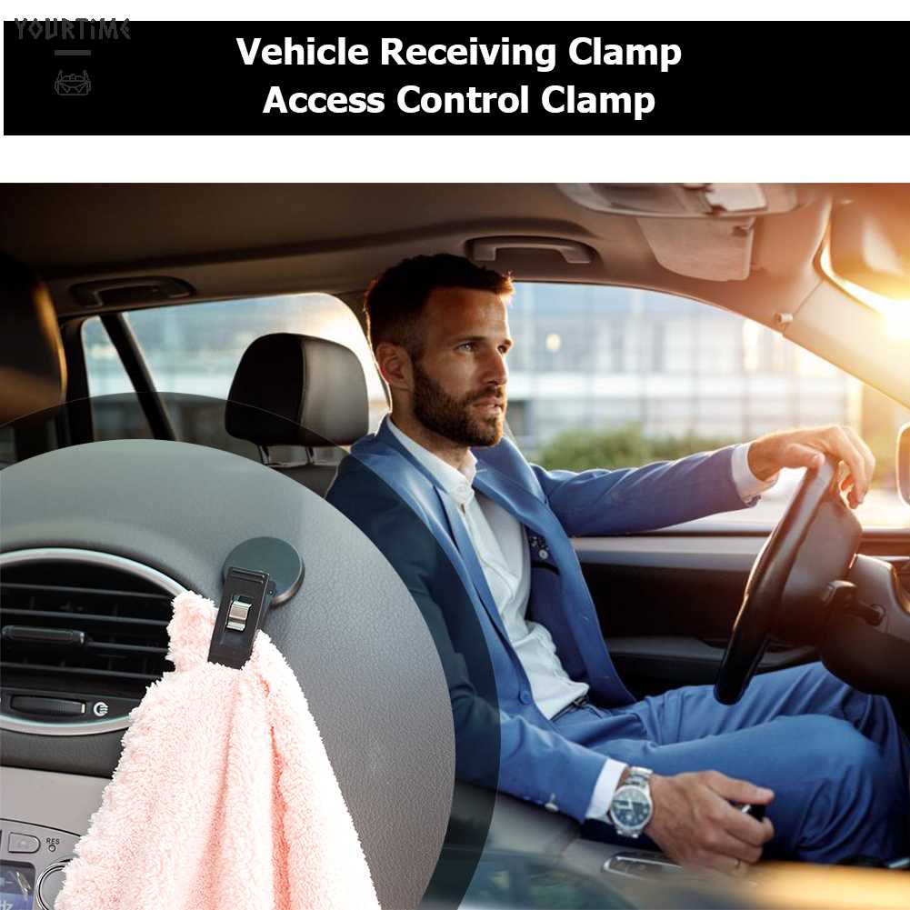 Bộ 2 Kẹp Cố Định Tấm Che Nắng / Thẻ Trên Xe Hơi Có Thể Tháo Rời