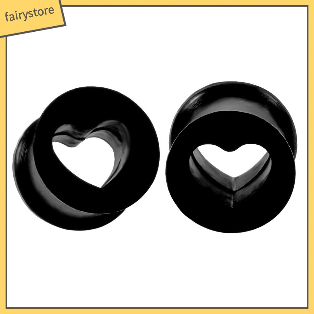 1 Khuyên Nong Tai Silicone Hình Trái Tim Unisex