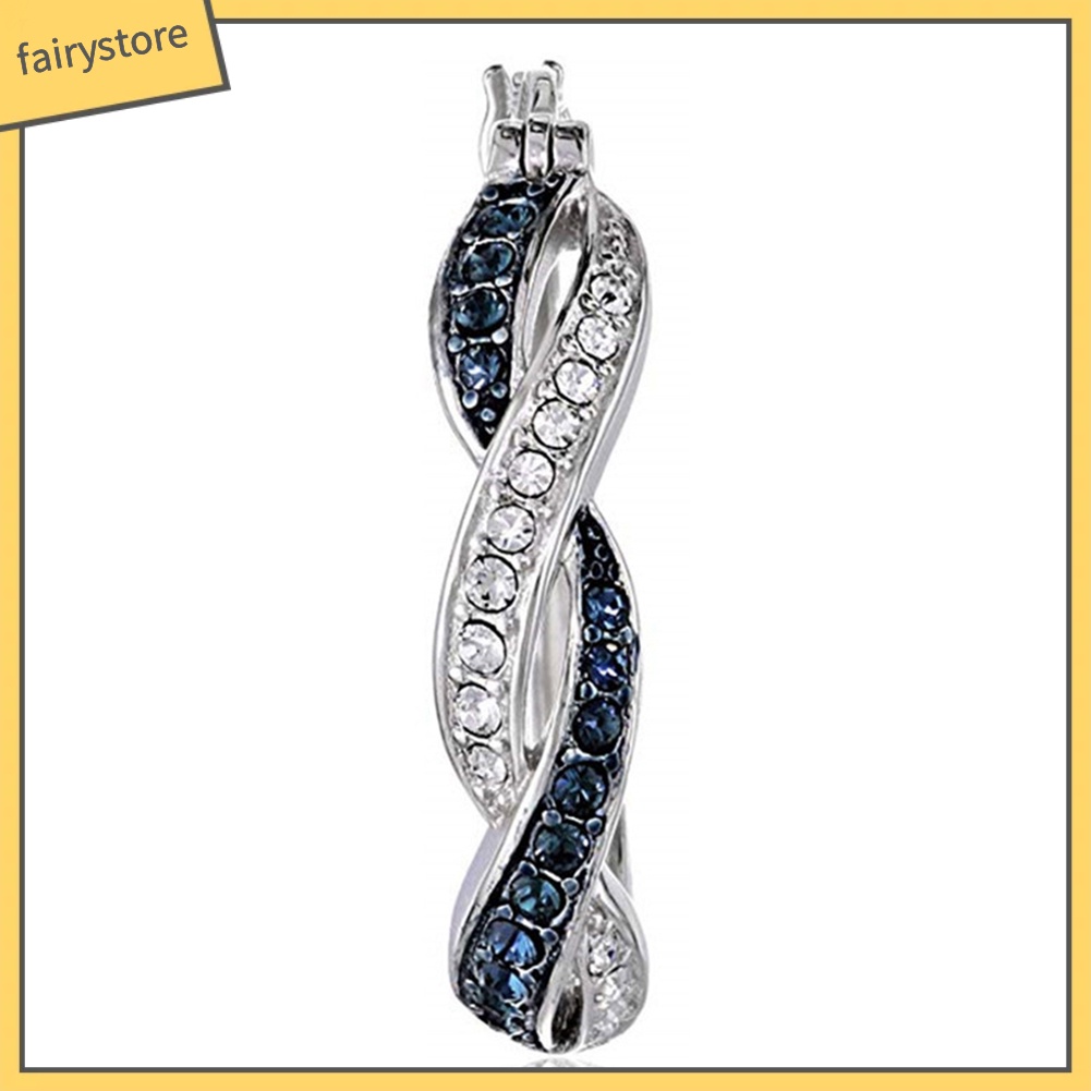 Khuyên Tai Tròn Hai Tông Màu Bằng Hợp Kim Đính Đá Thời Trang Dành Cho Nữ