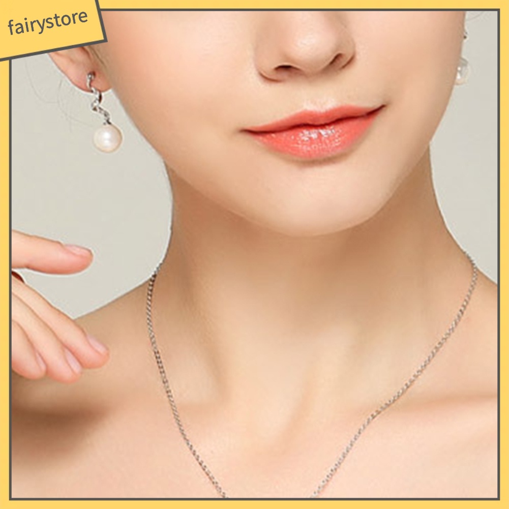 Khuyên Tai Dáng Dài Đính Đá Và Ngọc Trai Nhân Tạo Thời Trang