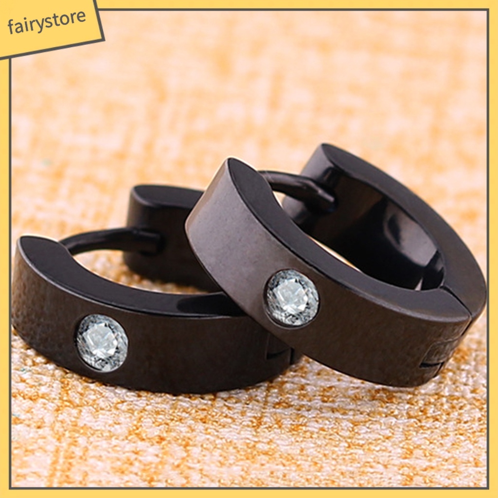 1 Bông Tai Nam Đính Đá Nhiều Hình Dạng Màu Sắc Phong Cách Gothic