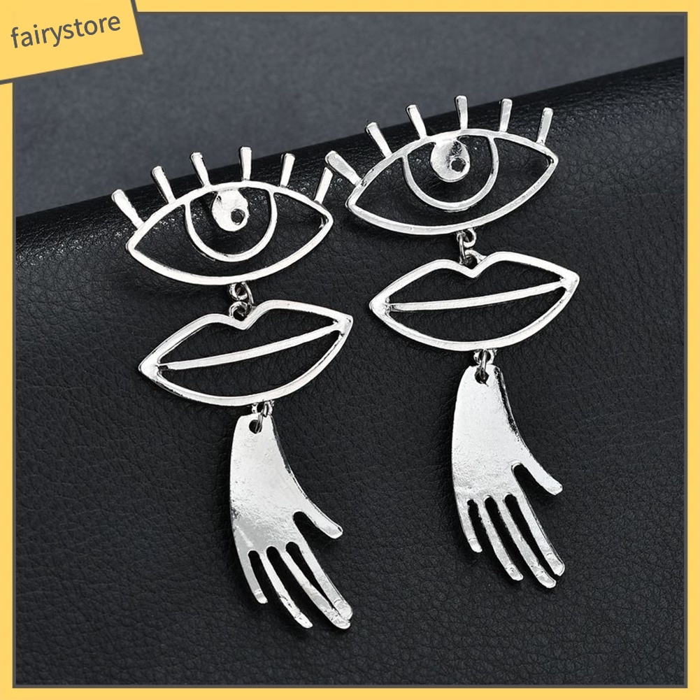 Bông Tai Dáng Dài Hình Đôi Môi / Bàn Tay Ngộ Nghĩnh Cho Nữ