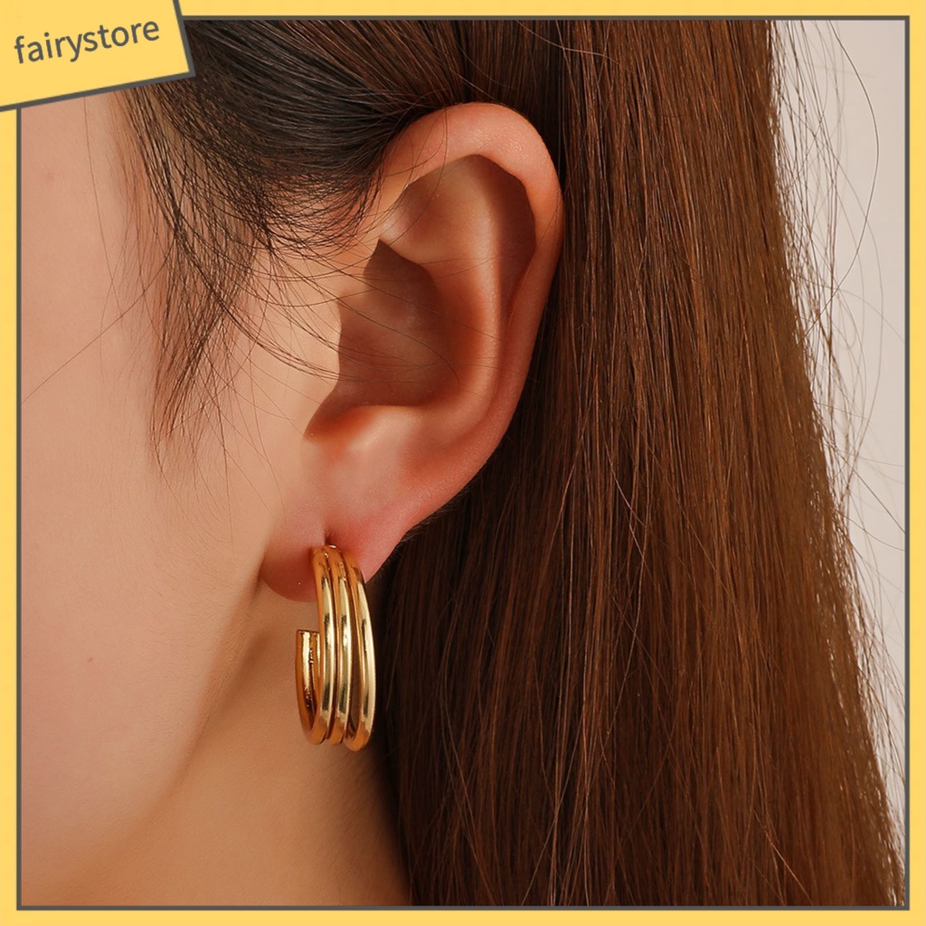 Set 9 Đôi Bông Tai Hợp Kim Dạng Vòng Đính Ngọc Trai Giả Thanh Lịch Cho Nữ