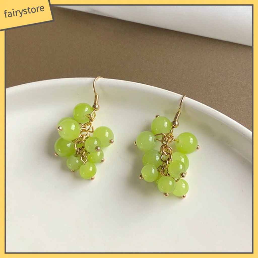 1 Cặp Khuyên Tai Dạng Móc Xỏ Hạt Tròn Không Xỏ Lỗ