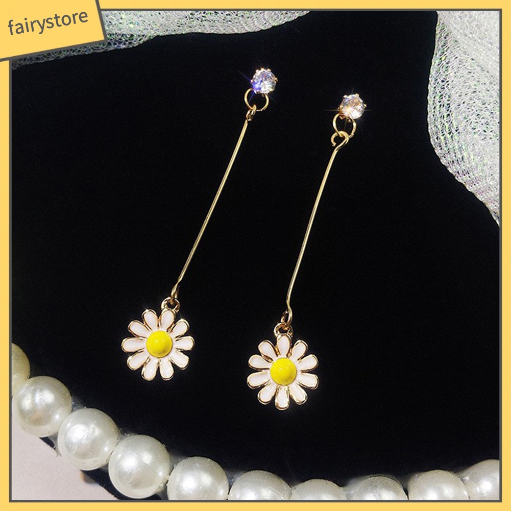 Bông Tai Hình Hoa Hướng Dương Tráng Men Ngọt Ngào Cho Nữ