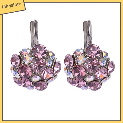 Khuyên Tai Đính Đá Cubic Zirconia Nhiều Màu Sắc Cho Nữ