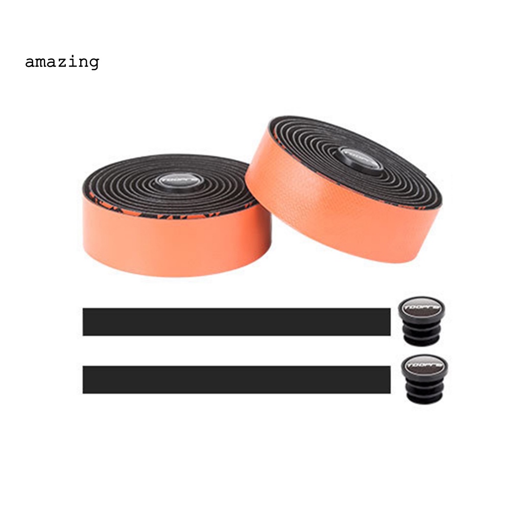 1 Bộ Băng Quấn Tay Lái Xe Đạp Giả Da Co Giãn Họa Tiết Hình Học Màu Gradient