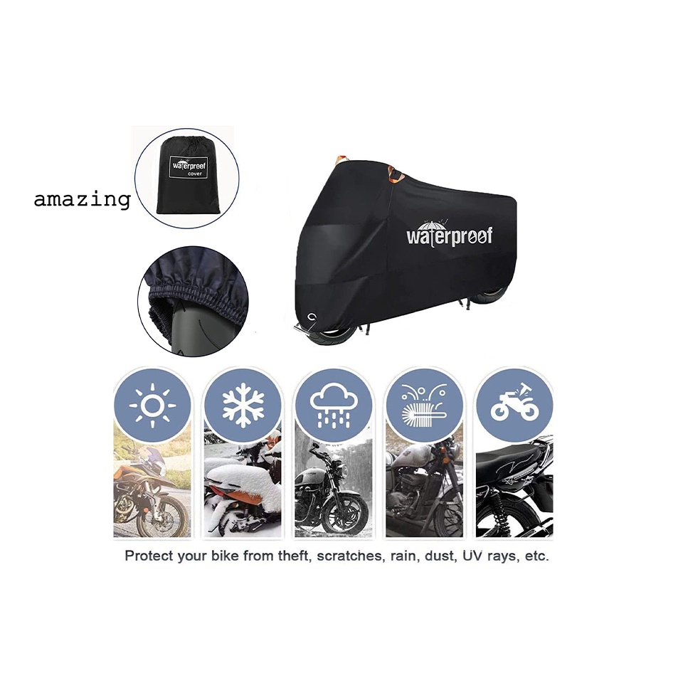 Vỏ Bọc Bảo Vệ Xe Đạp Điện / Xe Máy Chống Nước / Tia UV Cỡ Lớn Có Thể Gấp Gọn Kèm Túi Đựng Tiện Lợi