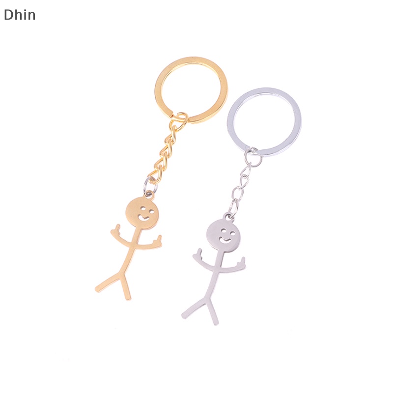 Móc Khóa Hình Người Nhỏ Bằng Thép Không Gỉ