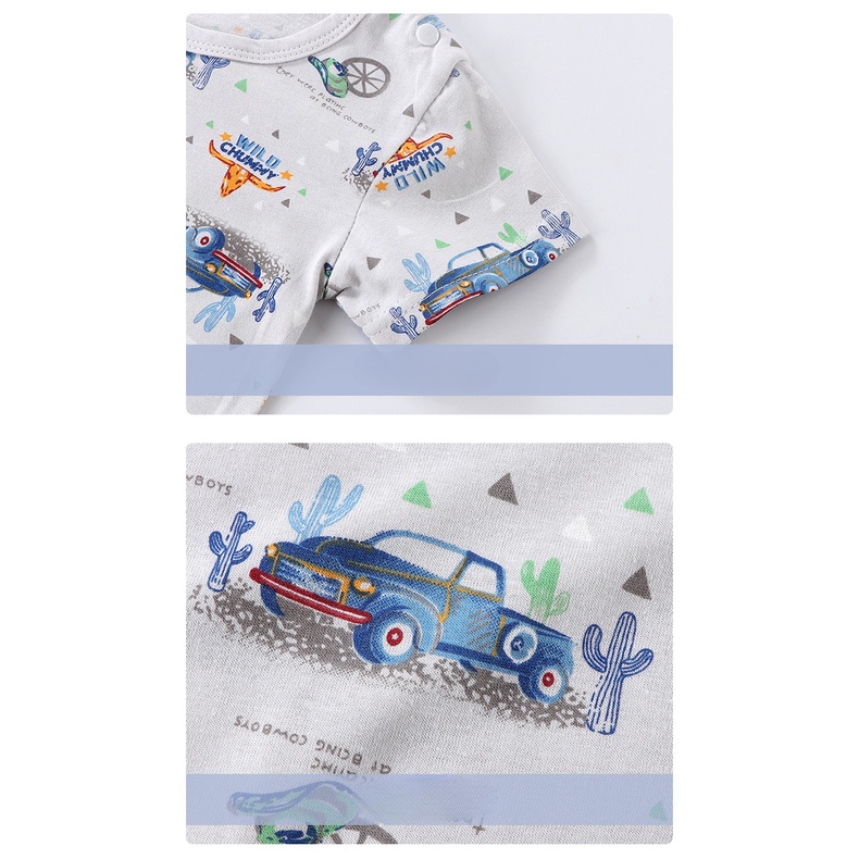 Bộ Đồ Ngủ Tay Ngắn Chất Cotton Mỏng Nhẹ Thời Trang Mùa Hè Xinh Xắn Cho Bé Trai Và Gái 100-160cm