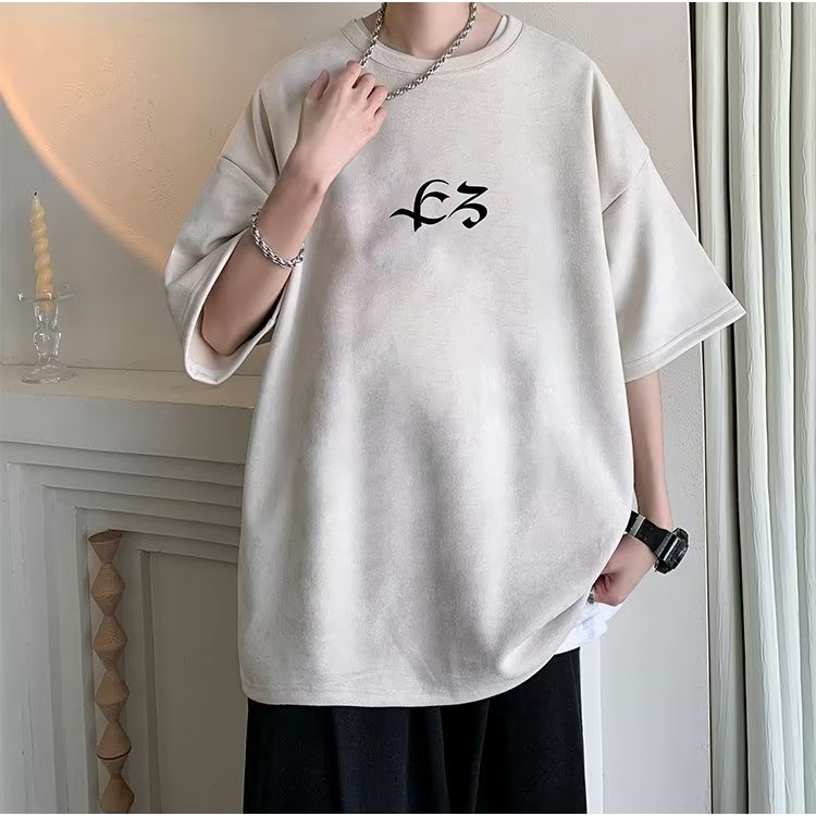 Áo Thun Tay Ngắn Dáng Rộng Phong Cách Hip Hop Âu Mỹ Thời Trang Mùa Hè Cho Nam 320g