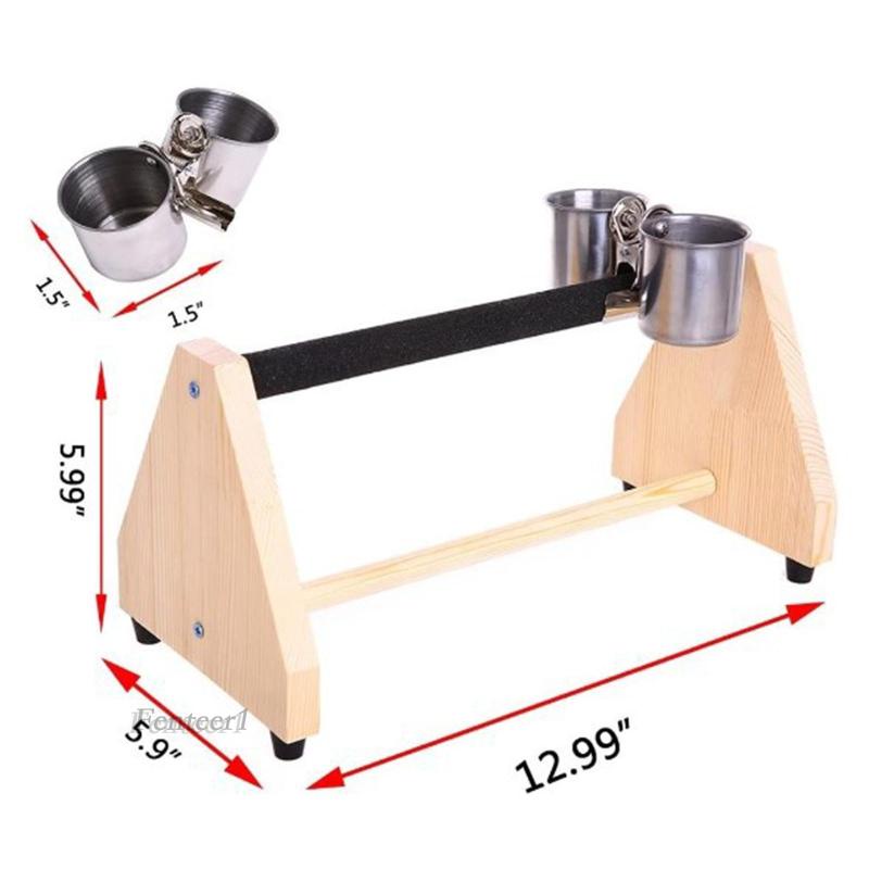 Giá Đỡ Cốc / Thức Ăn Bằng Gỗ Độc Đáo Cho Vẹt Cưng Lorikeetet1 [Fenteer1]