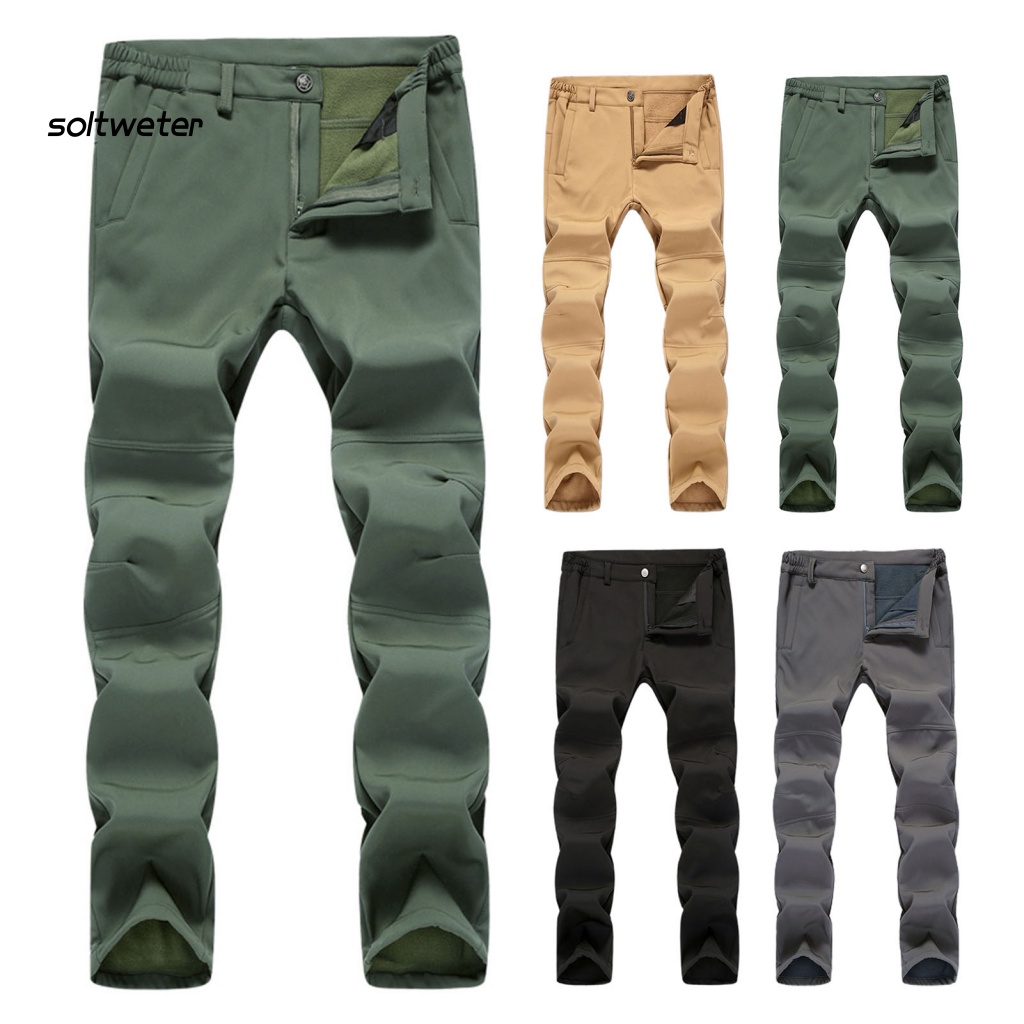 Quần Dài Lưng Vừa Chống Gió Chống Thấm Nước Màu Sắc Đơn Giản Thời Trang Cho Nam