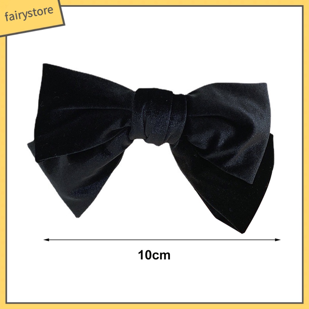 Kẹp Tóc Hình Nơ Ba Chiều Màu Trơn Chống Trượt Lâu Trôi Dành Cho Nữ