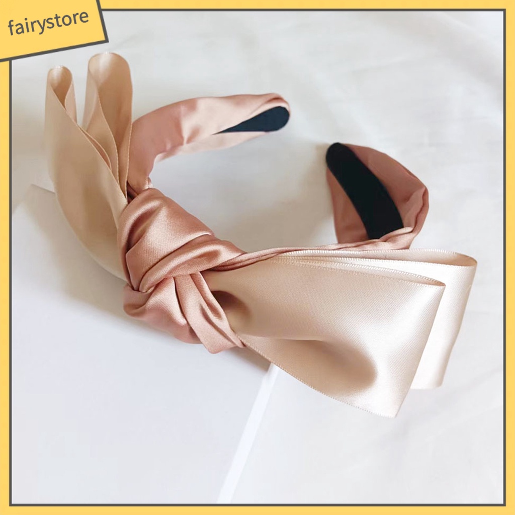 [FRO] Băng Đô Nơ Vải Satin Chống Vỡ Dễ Phối Đồ Thời Trang Đẹp Mắt Dành Cho Chụp Ảnh