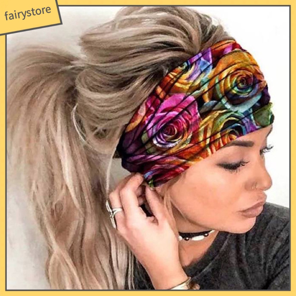 Băng Đô Thể Thao Bản Rộng Co Giãn 3D Cho Nữ