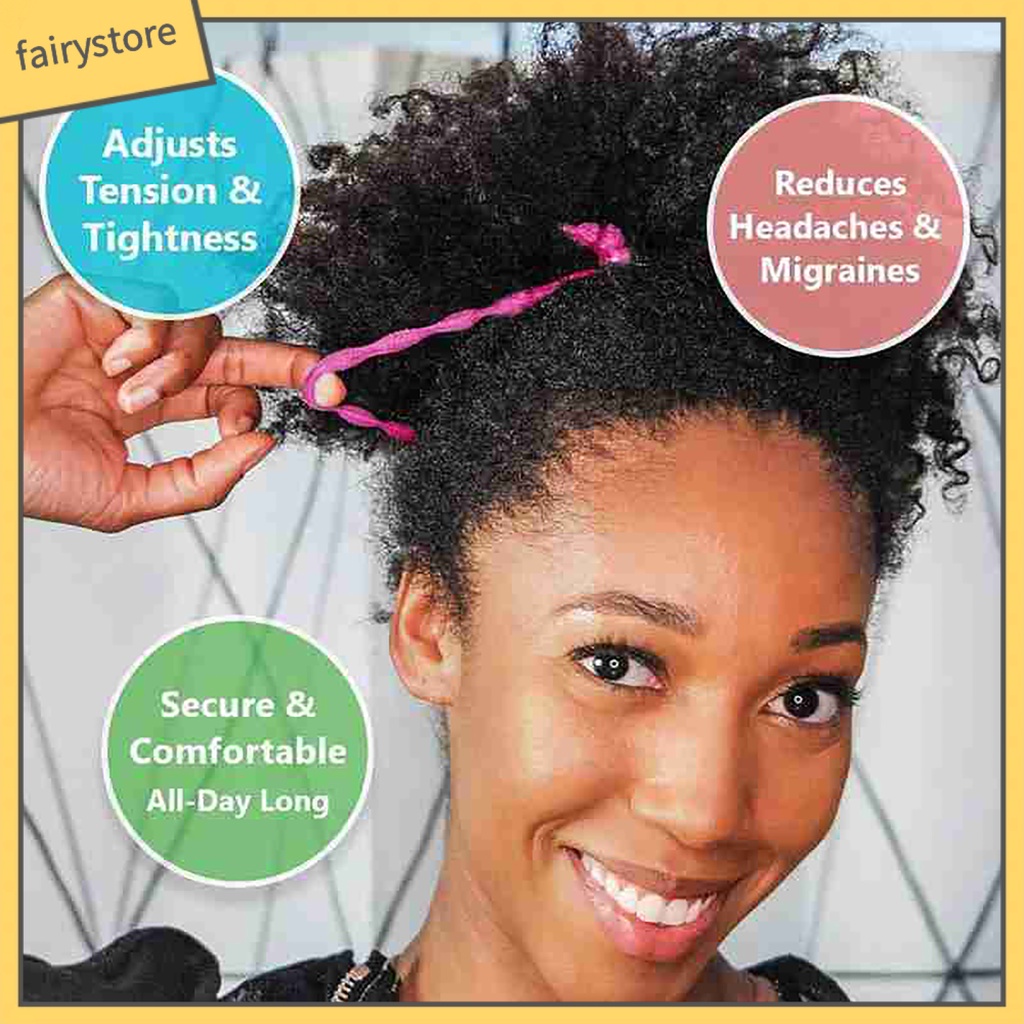 Dây Cột Tóc Đuôi Ngựa Màu Trơn Có Thể Điều Chỉnh Độ Dài