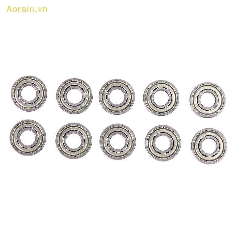 {Aorain} Bộ 10 Vòng Bi Thép carbon Hình Cầu Sâu 696ZZ.