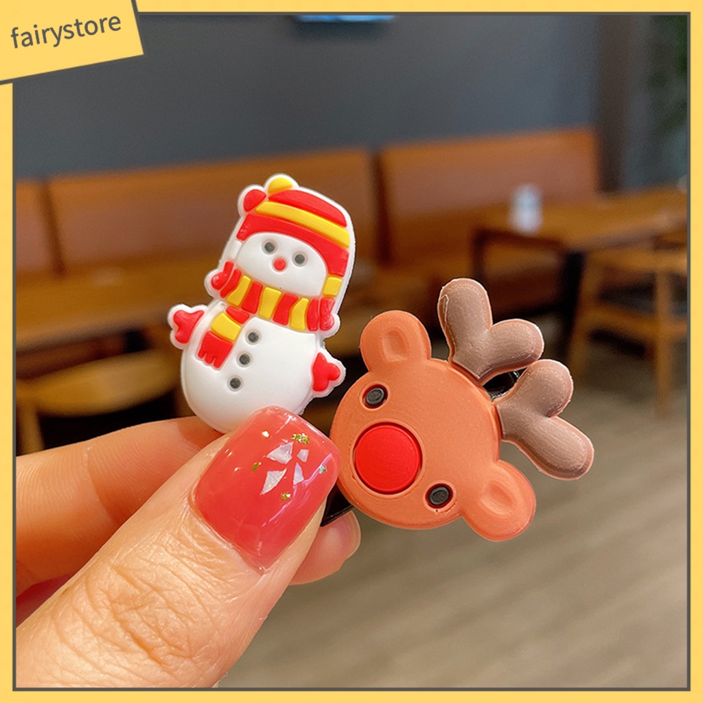 [FRO] Set 10 Kẹp Tóc Họa Tiết Bông Tuyết Giáng Sinh Hoạt Hình Dễ Phối Đồ Dành Cho Trẻ Em