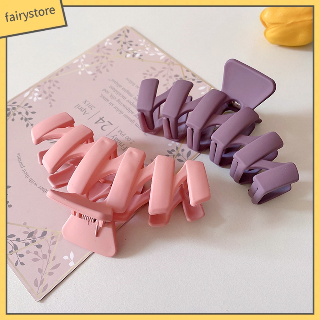 Kẹp Tóc Cá Mập Màu Trơn Bằng Nhựa Resin Thân Thiện Với Môi Trường Kích Thước Lớn [FRO]