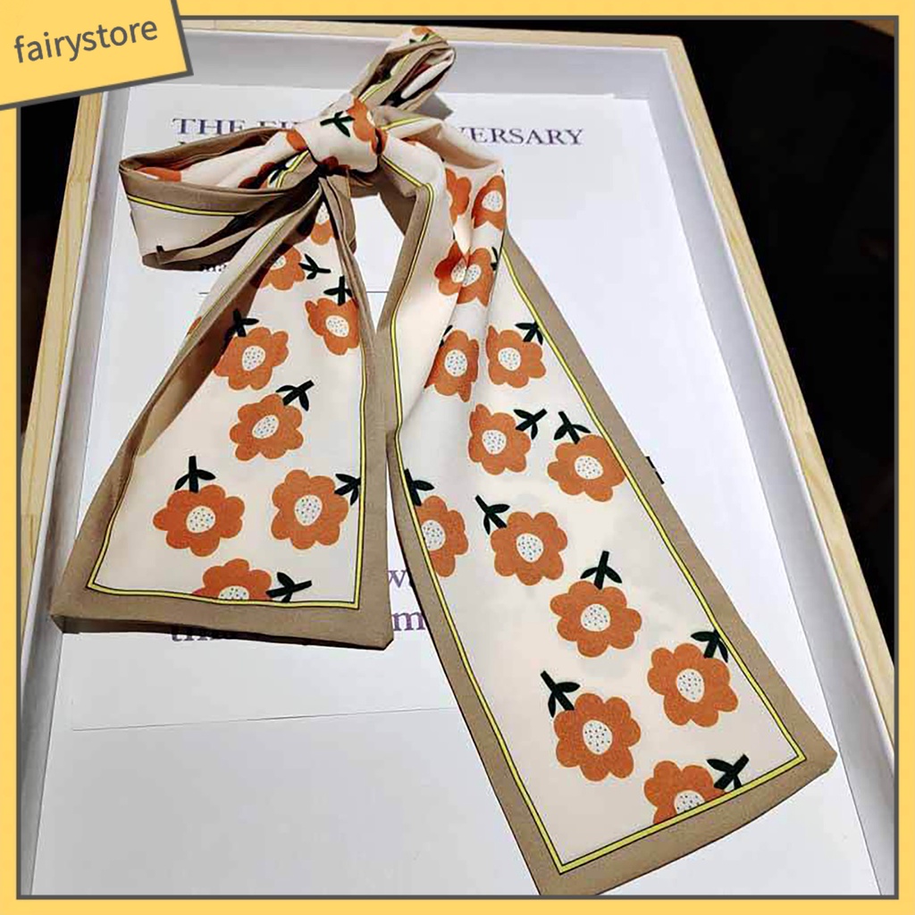 [FRO] Dây Cột Tóc Đa Năng Hai Mặt In Hình Cho Nữ Ruy Băng Buộc Tóc Đuôi Ngựa