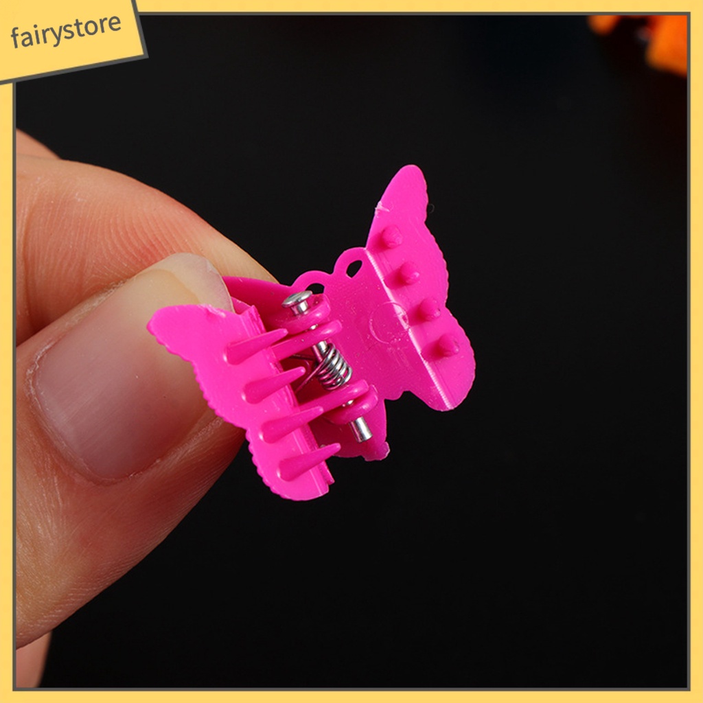 Set 30 Kẹp Tóc Nhựa Hình Bướm Màu Sắc Đơn Giản Cho Bé