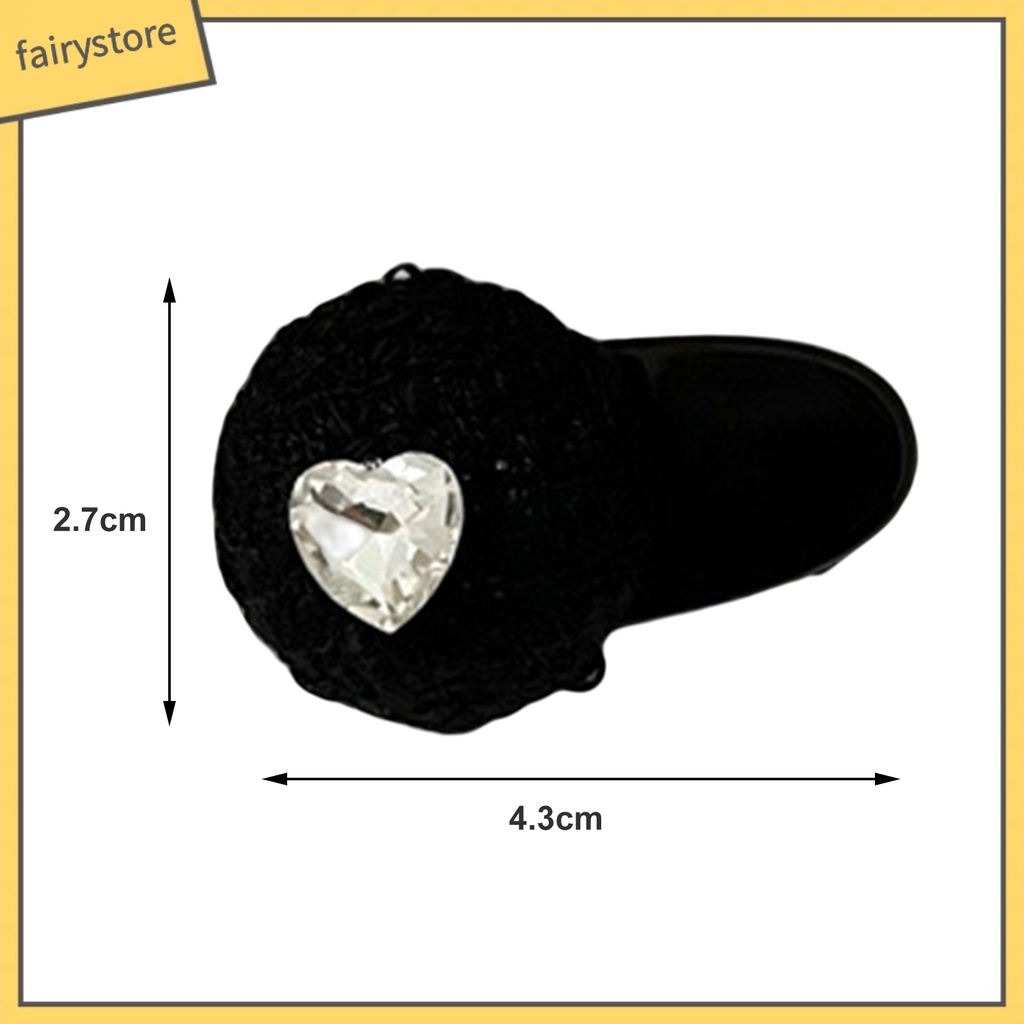 Kẹp Tóc Hình Nón Đính Đá Trái Tim Màu Sắc Ngọt Ngào Nhẹ Nhàng Chống Trượt Cho Nữ