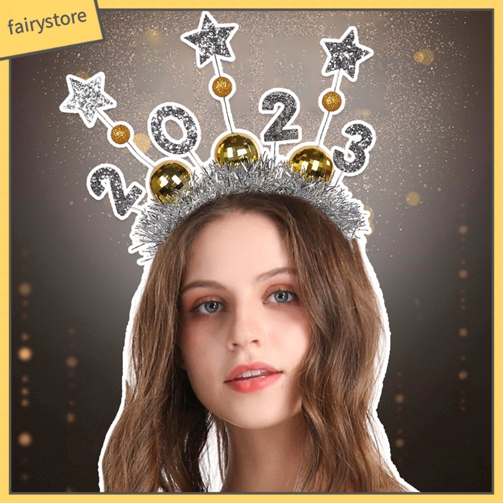 Băng Đô Cài Tóc Co Giãn Chống Trượt Trang Trí Năm Mới