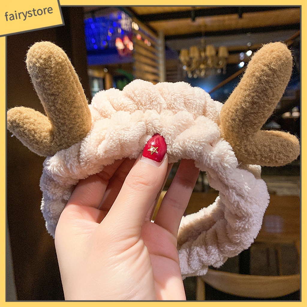 Dây Cột Tóc Co Giãn Chống Trượt Hình Thỏ / Cà Rốt / Hươu Xinh Xắn Dành Cho Nữ